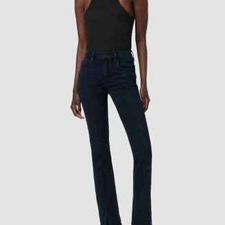 Barbara High-Rise Baby Bootcut Jeans W/ Slit Hem