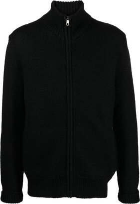 Zip-Up Wool Cardigan-AC