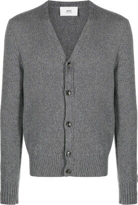 Grey Wool-cashmere Blend Cardigan-AA