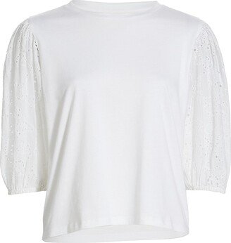 Eyelet-Sleeve T-Shirt