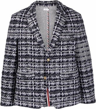 Tweed Single-Breasted Blazer-AA