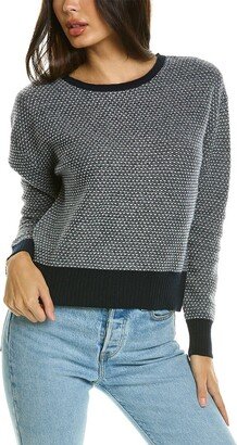 Two-Tone Stitch Cashmere Sweater