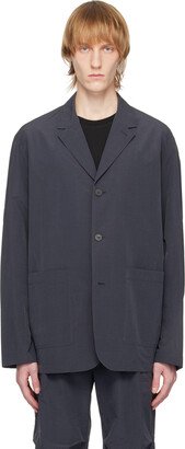 LE17SEPTEMBRE Navy Crinkled Blazer