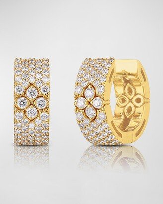 Love in Verona 18k Yellow Gold Diamond Huggie Earrings