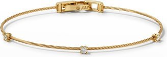 18k Yellow Gold Three-Diamond Bracelet, 0.18 TCW