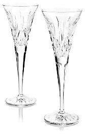 Lismore Toasting Flutes, Set of 2