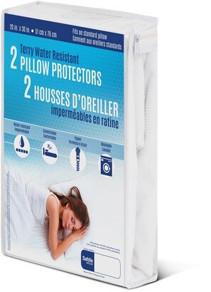 Safdie & Co. Pillow Protector 2PK Waterproof White