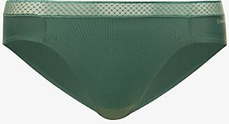 Womens Garden Topiary Comfort Lace-trim Stretch Recycled-polyamide Briefs
