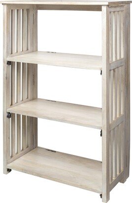 Bamako Distressed Wood Bookcase - 16