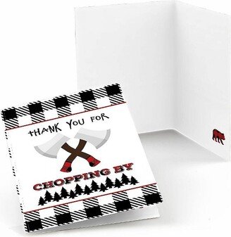 Big Dot of Happiness Lumberjack - Channel the Flannel - Buffalo Plaid Party Thank You Cards (8 Count)