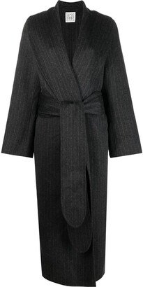 Robe belted wool coat