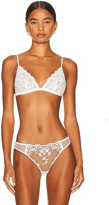 Charlotte Lace Triangle Bra in White