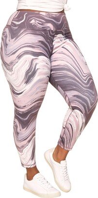 Walkpop Cora Cozy Women's Plus-Size Super-Soft Printed Legging