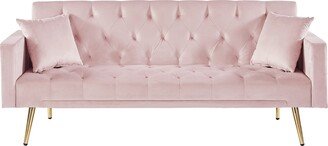 IGEMANINC Elegant Accent Sofa, Loveseat Sofa Convertible Folding Futon Sofa Bed, Sleeper Sofa Couch