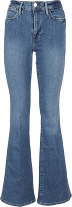 Mid-Rise Flared Stretched Jeans