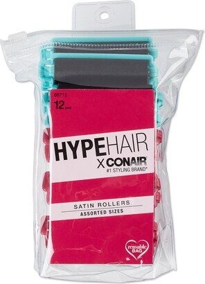 HYPE HAIR x CONAIR 12-Pack Satin Wrap Foam Rollers