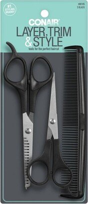 Shears and Comb Set - 3pk