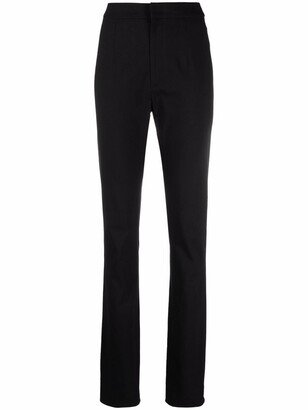 High-Waisted Slim-Fit Trousers-AI