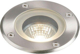 Loops IP65 Outdoor LED Ground Light GU10 Bulb Round Steel Flush Walk Over Fl