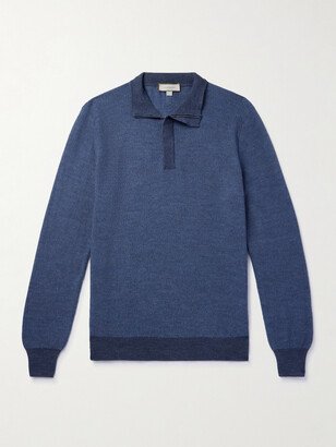 Wool-Piqué Half-Zip Sweater