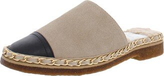 Laurie Felt Womens Suede Faux Fur Lined Slide Slippers