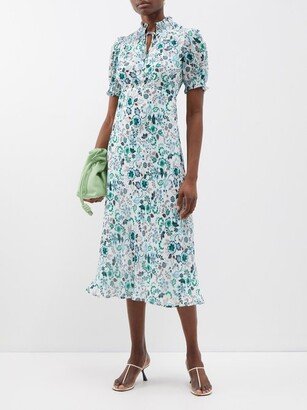 Irina Floral-print Viscose Midi Dress