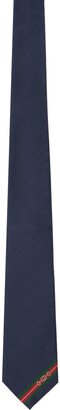 Navy Double G Horsebit Tie