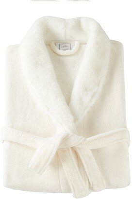 Rolo Faux Fur Trim Robe - Beige