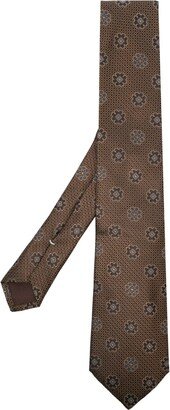 Floral-Jacquard Silk Tie