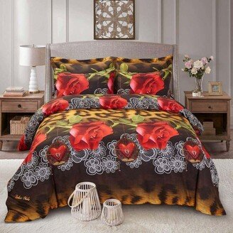 Duvet Cover Set Floral Bedding, Dolce Mela - Passion