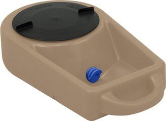 Dakota 283 Dine N Dash Large On-the-Go Travel Pet Feeding and Watering System with 8-Inch Twist Lid, Coyote Tan