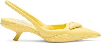 Slingback Leather Pumps-AC