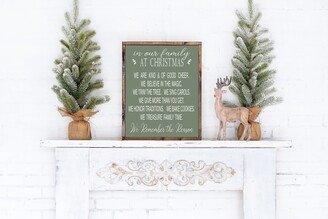 Family Christmas Sign, Wall Decor, Farmhouse Rules, Wood Gift