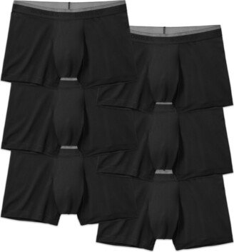 Men's Cotton Modal Blend Trunk Underwear 6-Pack - Black Logo - Medium