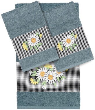 Daisy 3-Piece Embellished Towel - Teal