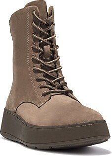 Women's F Mode Nubuck Leather Platform Ankle Boots