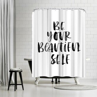 71 x 74 Shower Curtain, Be Your Beautiful Self by Motivated Type