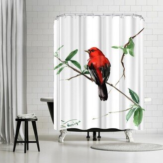 71 x 74 Shower Curtain, Summer Tanager 5 by Suren Nersisyan