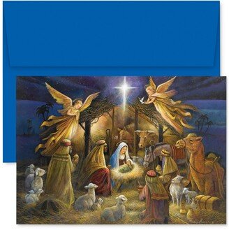 Masterpiece Studios A Holy Scene Boxed Holiday Set of 18 Boxed Greeting Cards With Envelopes