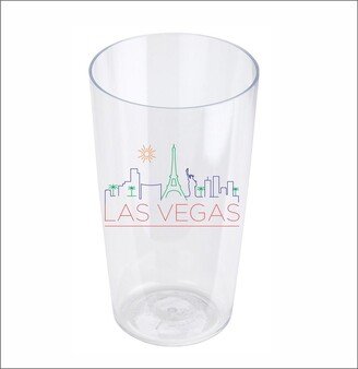 Las Vegas Skyline, 20Oz Personalized Plastic Craft Pint Glass, Custom Printed, Beer Glasses, Swag, Bags, Bachelor Groomsman, Housewarming