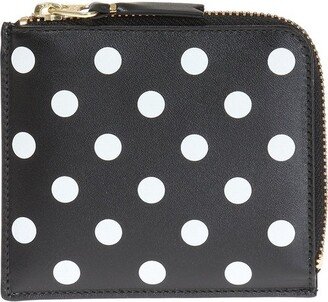 Dot Printed Zipped Wallet