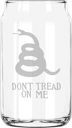 Gadsden Flag Don't Tread On Me Etched 5 Ounce Beer Can Taster Glass