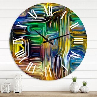 Designart 'Colour Fusion VI' Modern wall clock