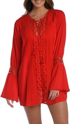 Coastal Long Sleeve Cover-Up Tunic Dress