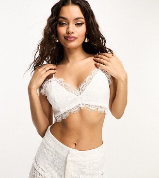 Collective the Label petite exclusive lace bralette in ivory - part of a set