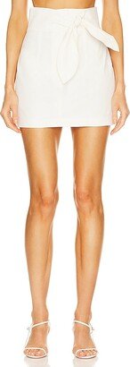 SELMACILEK Tie Detailed Canvas Mini Skirt