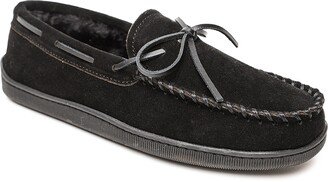 Pile Lined Hardsole Moccasin Slipper