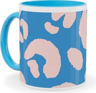 Mugs: Jaguar Spots - Blue Ceramic Mug, Light Blue, 11Oz, Blue