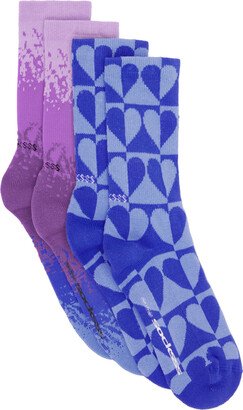 SOCKSSS Two-Pack Blue & Purple Socks