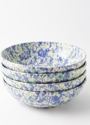 The Conran Shop Set Of Four Splatter Stoneware Bowls